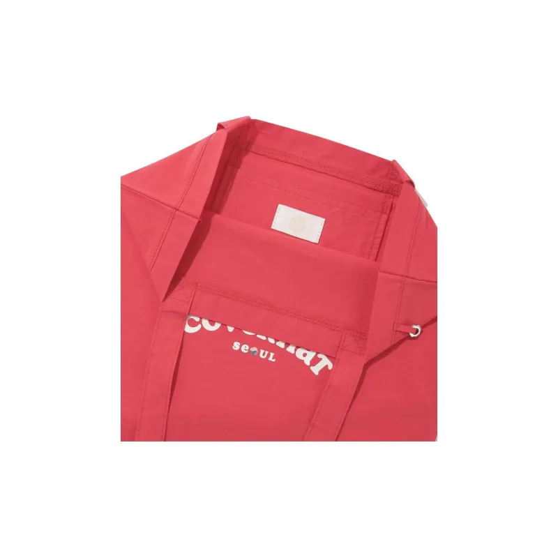 COVERNAT Cotton Tote Bag, Shopping Bag, Handbag, Shoulder Bag Women's Red-2