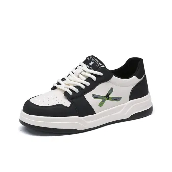 Spider King Lightweight And Breathable Low Top Skateboard Shoes Men's White Black