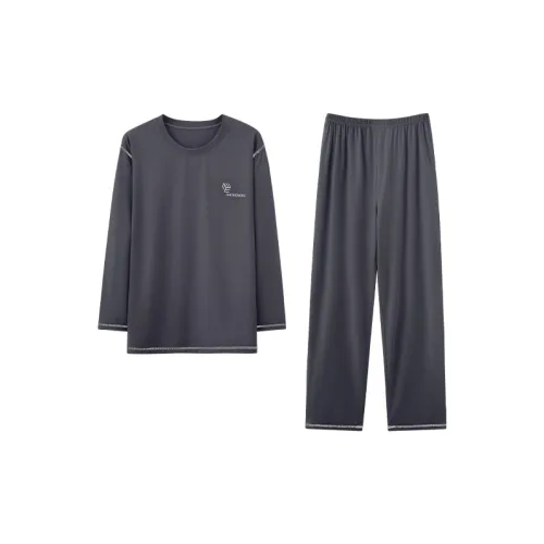 Huggy Kissy Pajama Set Men's Pencil Gray