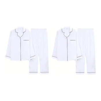 XIAFENYAN Pajama Set Unisex White
