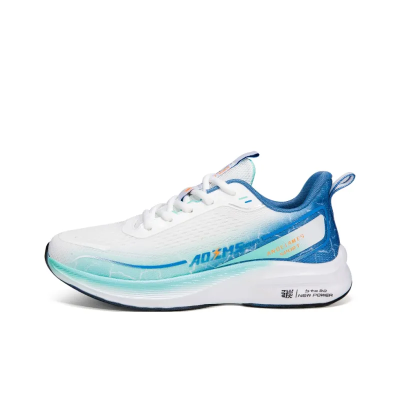CANUVEN Running Shoes Men Low Top White Blue/Black Gray Green-0