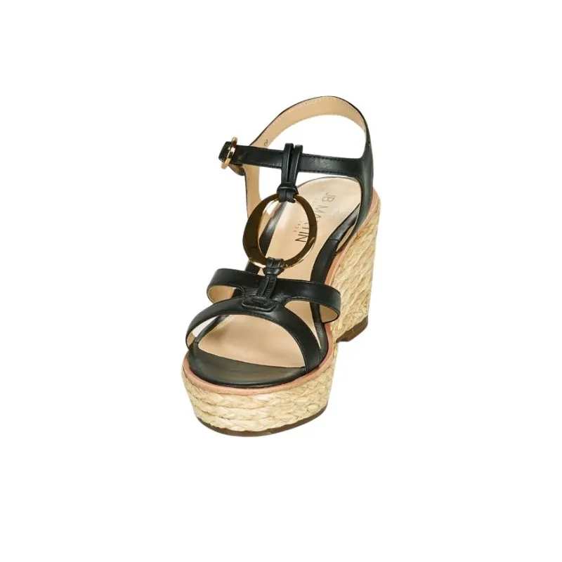 JB MARTIN EMANI Strap Sandals 9cm Women's Black-4