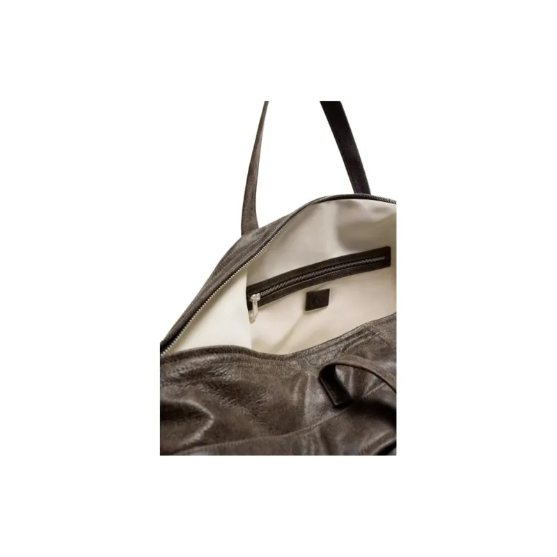 ZARA Cow Leather Travel Bag Men's Black-3