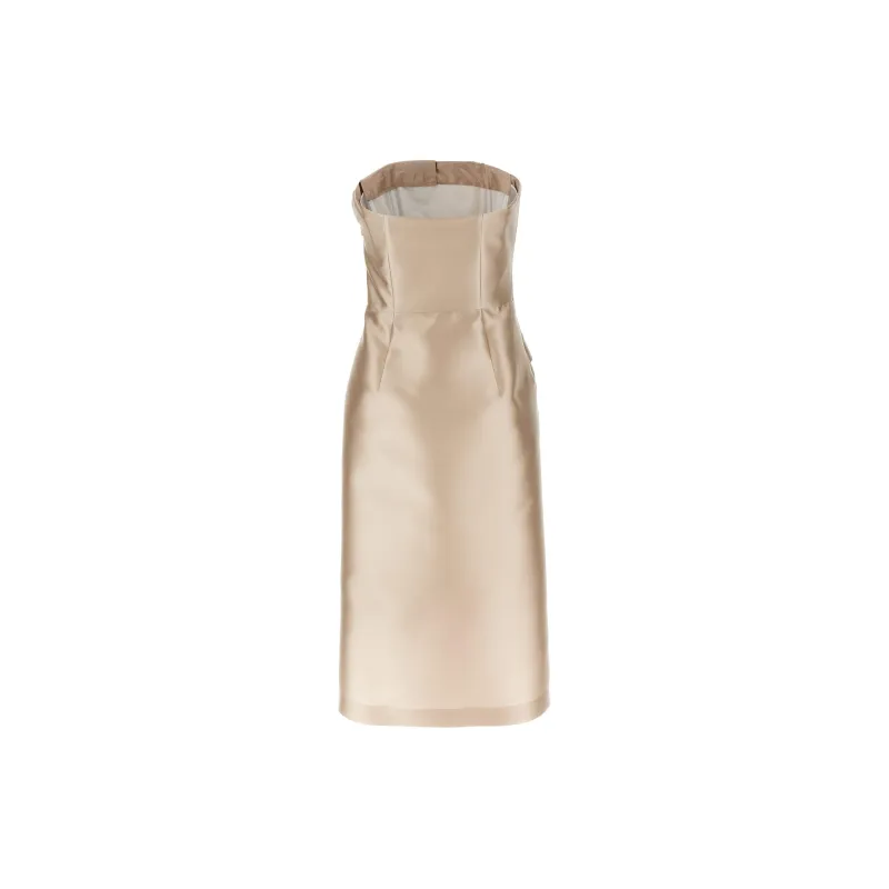 ALBERTA FERRETTI Mikado Cocktail Longuette Dress-1