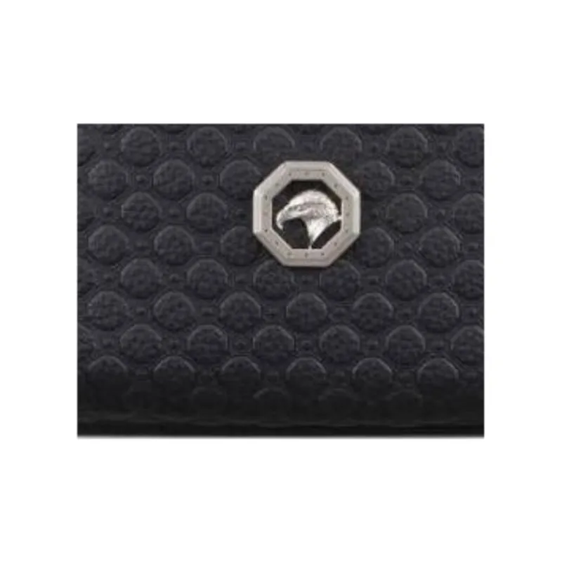 STEFANO RICCI Cow Leather Fanny Pack Men's Black-1