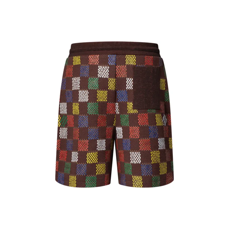 LOUIS VUITTON Jacquard Damier Cotton Jersey Shorts-1