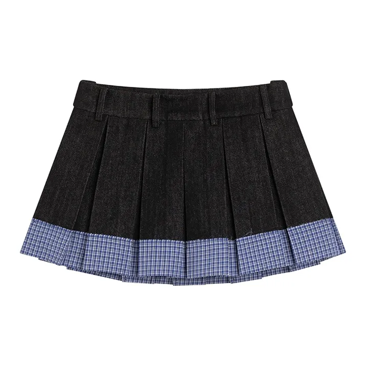 Ouyang Casual Short Skirts Women's Denim Blue-1