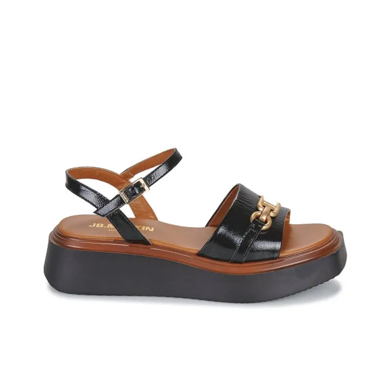 JB MARTIN DARIA Strap Sandals 4cm Women's Black-1