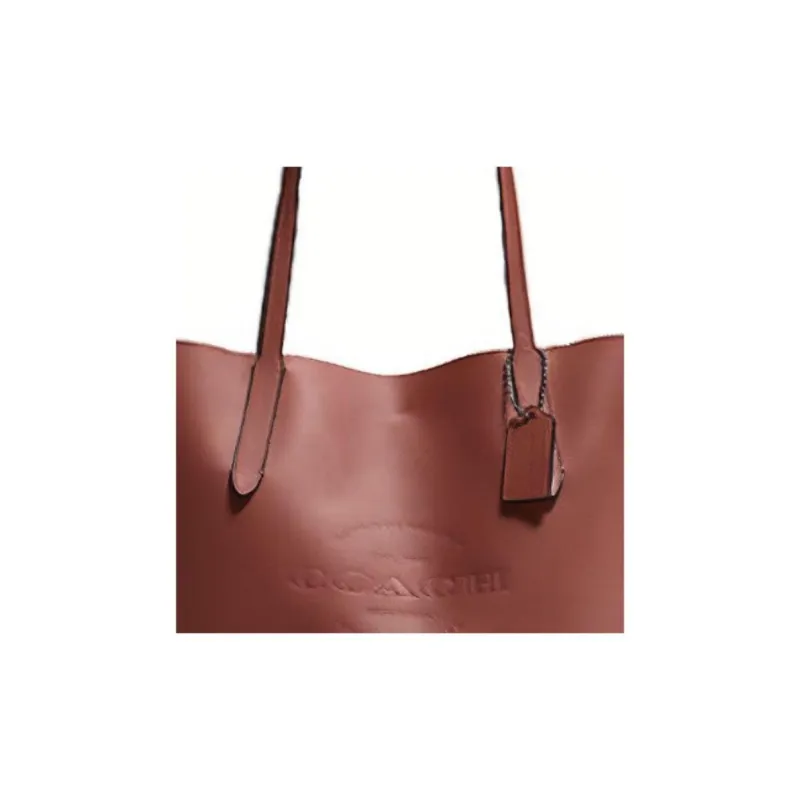 COACH Hudson Leather Tote Bag Shopping Bag Handbag Shoulder Bags Large Size Women's Dark Brown-2