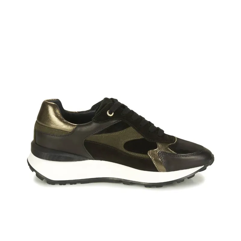 JB MARTIN Forte Low Top Casual Shoes 6cm Women's Black Gold-1