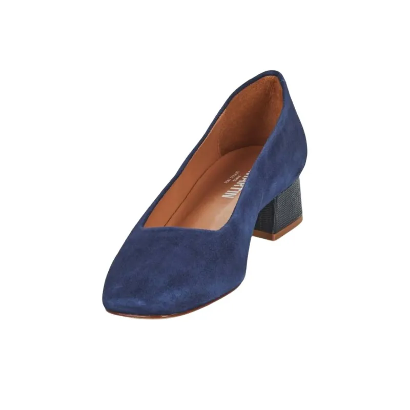 JB MARTIN Tonique Chunky Heel High Heels 4cm Women's Blue-2
