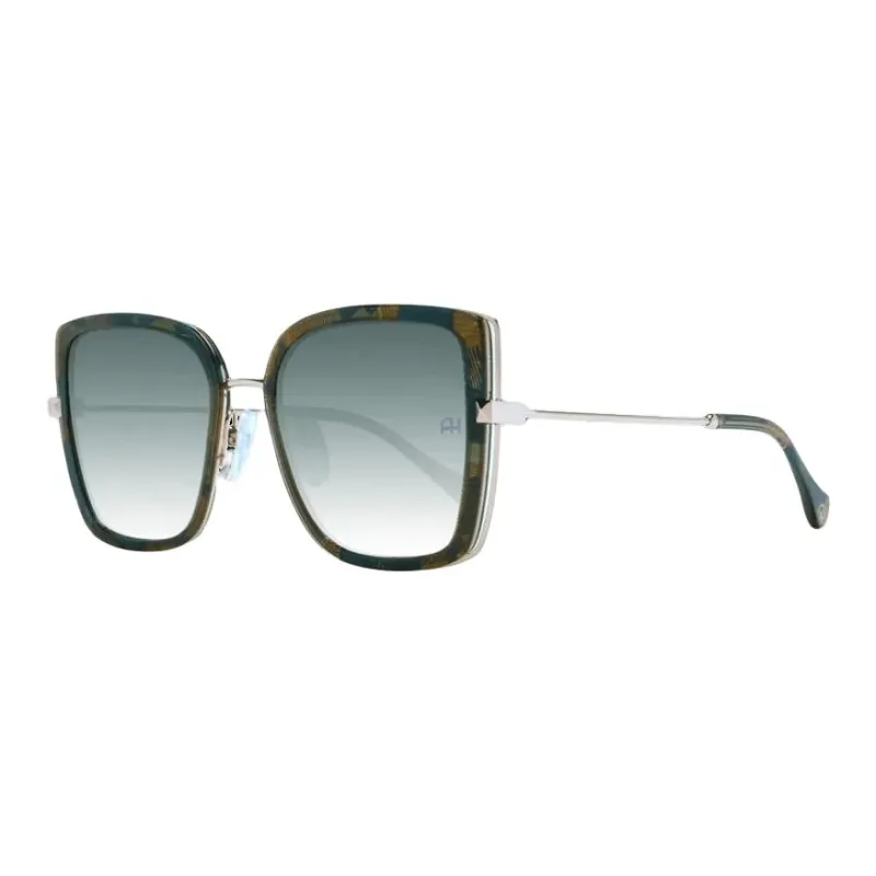 Ana Hickmann Metal Square Sunglasses Women's Green-0