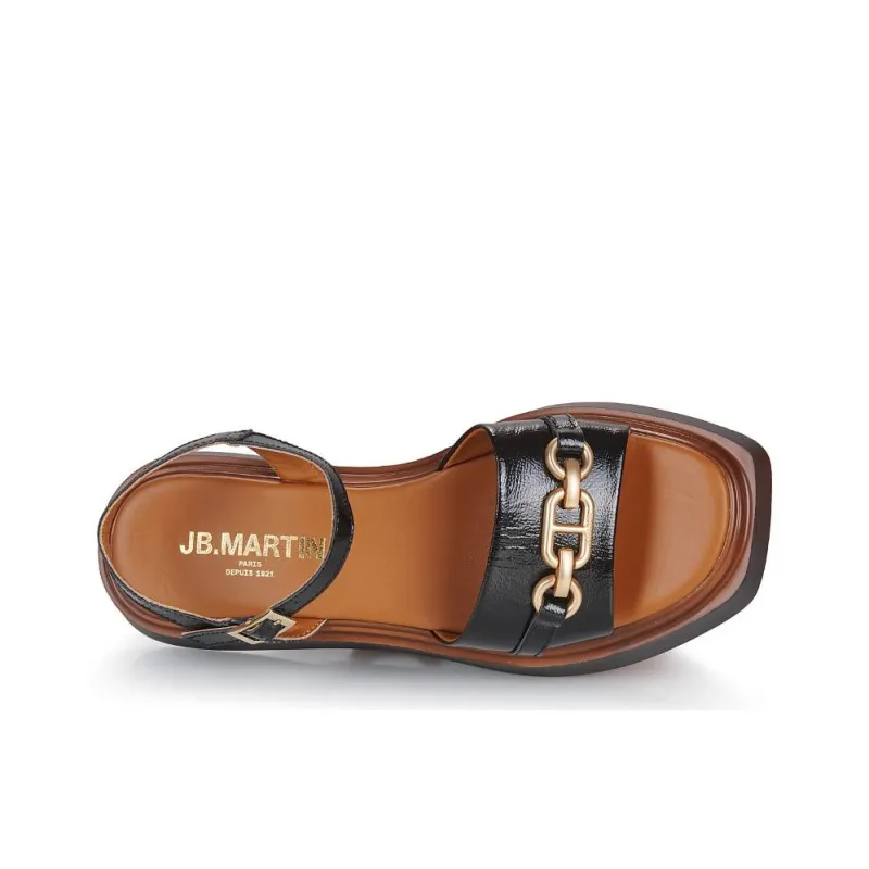 JB MARTIN DARIA Strap Sandals 4cm Women's Black-4