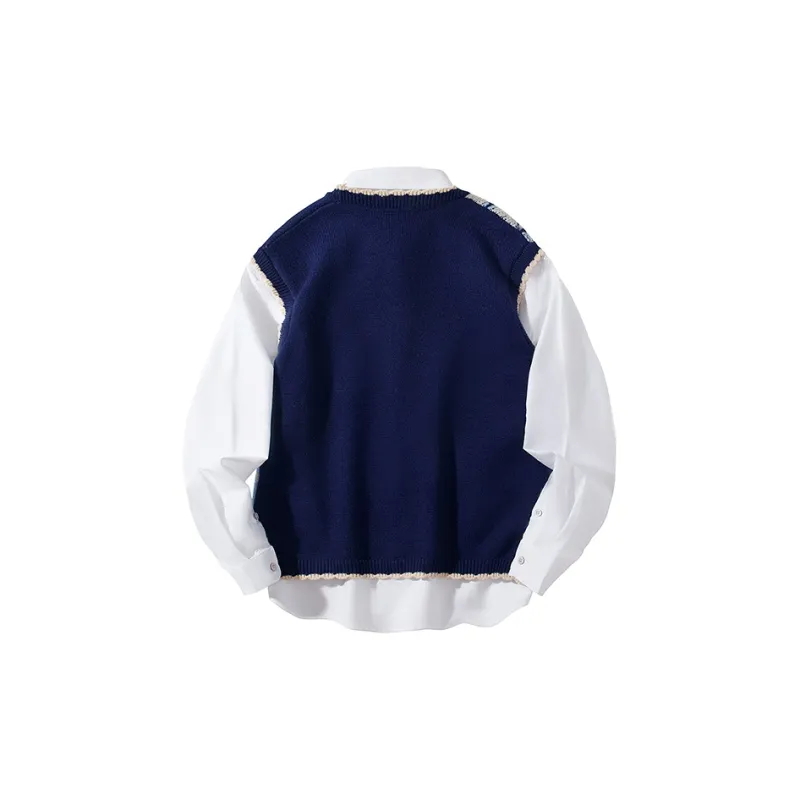 RED DRAGONFLY Vest Unisex Navy Blue-1