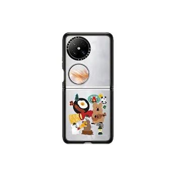 CASETIFY PC+TPU Material Happy Camping Phone Cases Compatibility With HUAWEI Pocket 2