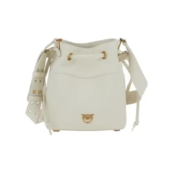 PINKO Logo Plaque Drawstring Fastened Bucket Bag