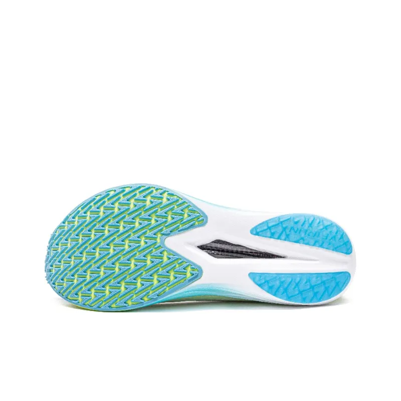 VICTORY LIGHT Anti Slip Wear Resistant Low Top Carbon Plate Sprint Training Running Shoes Unisex White Blue Green-4