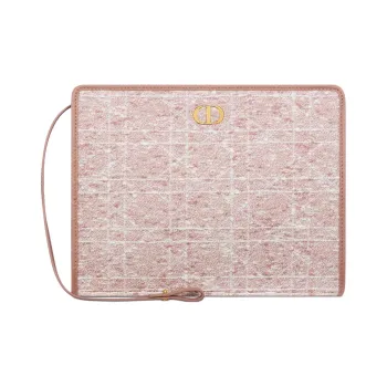 DIOR 30 Montaigne Cotton Clutch Women's Cinnamon