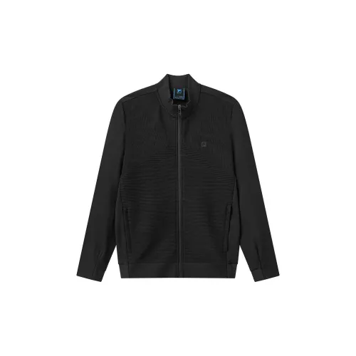 FILA Velvet-feel Coat Men's Jet Black