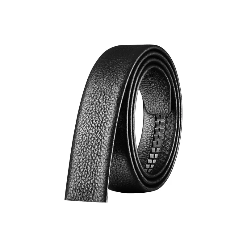 TUCANO Top Grain Cow Leather Belts Men's Black Width 3.5CM-3