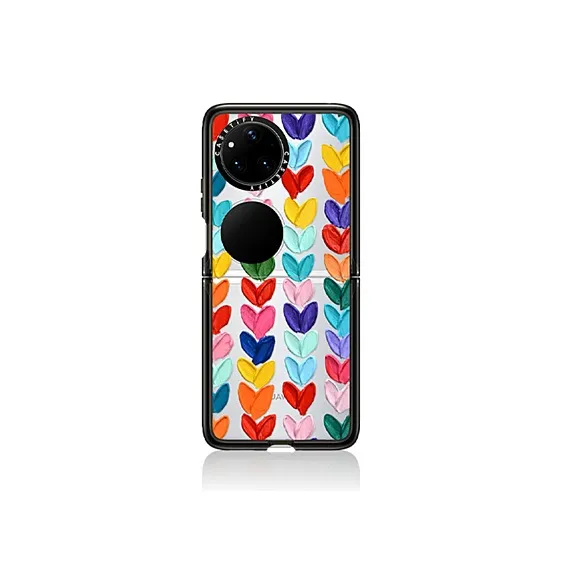 CASETIFY PC+TPU Material Color Heart Phone Cases Compatibility With HUAWEI Pocket 2-1
