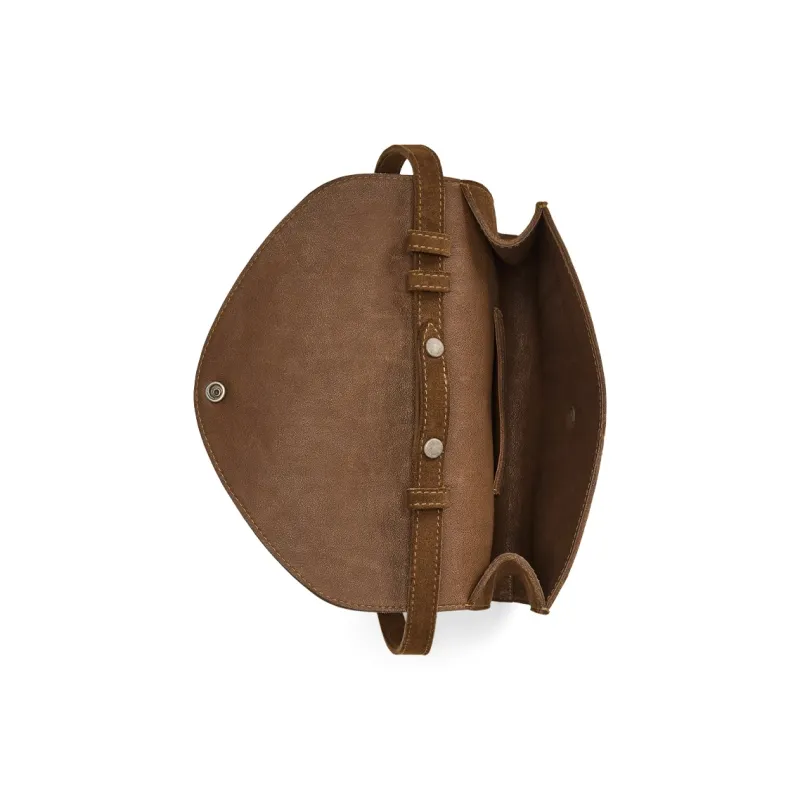 Ralph Lauren Nubuck Shoulder Bag Women's Brown-3
