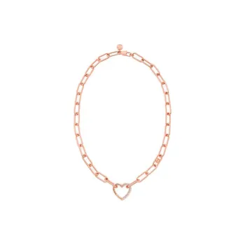 MICHAEL KORS Pavé Heart Curb-Link Necklace