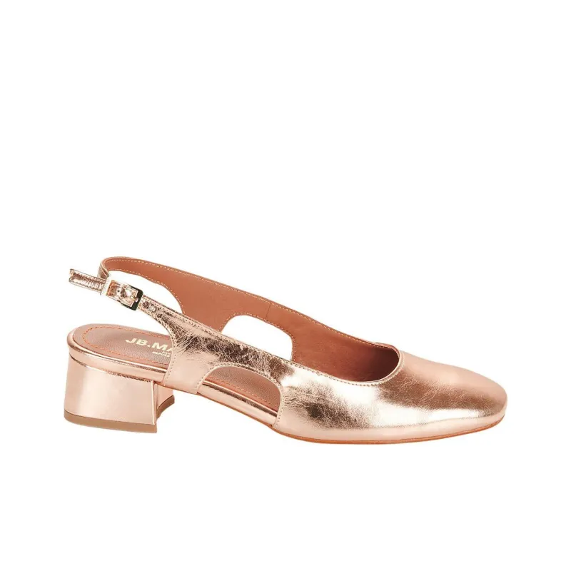 JB MARTIN Vicola Block Heel High Heels 4cm Women's Gold-1