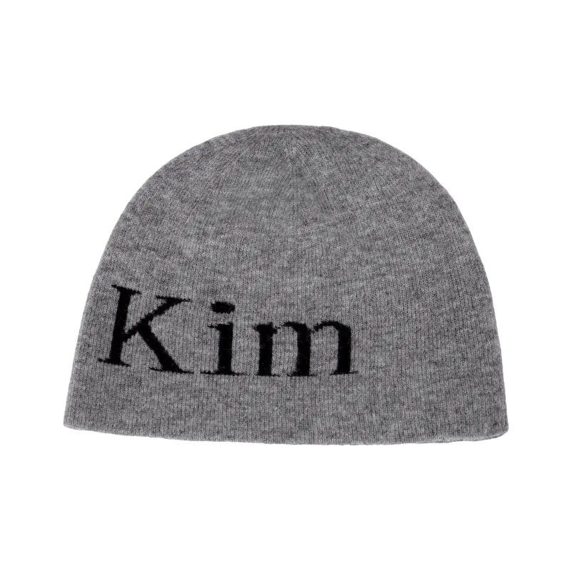 MATIN KIM Logo Jacquard Short Beanie-1