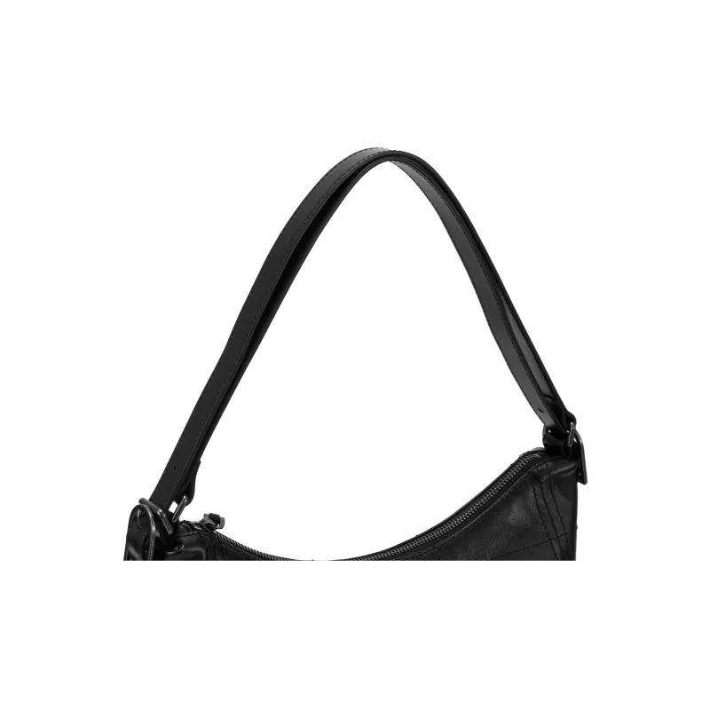 COCCINELLE Waxed Leather Hobo Bag, Handbag, Shoulder Bag Large Size Women's-4