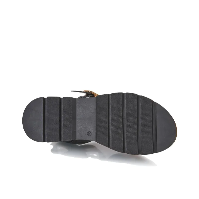 JB MARTIN DECIDEE Strap Sandals 4cm Women's Black-6