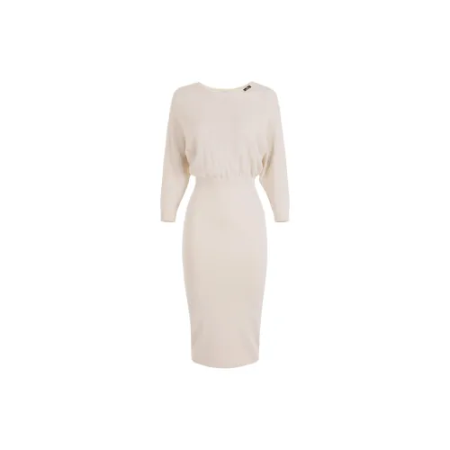 Elisabetta Franchi Long Sleeved Dress Women's Butter