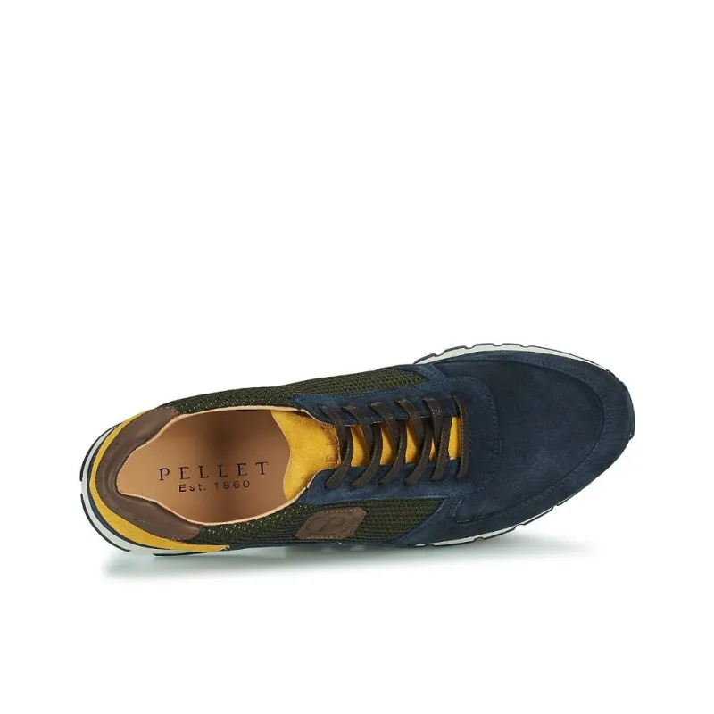 PELLET MALO Slip-Resistant Low-Top Casual Shoes Men's Blue Green Yellow-4