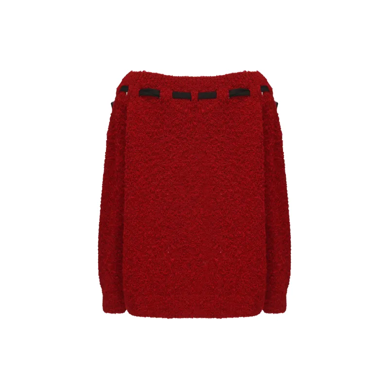 CHIWAWAMEME Knitwear Women's Berry Red-1