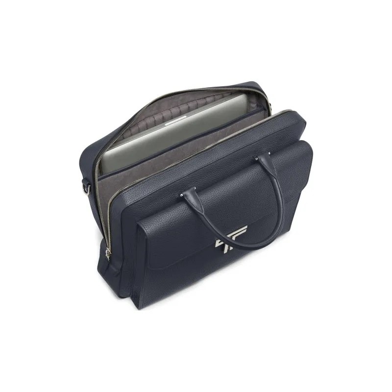 TUMI Leather Briefcases Men's Dark Blue-2