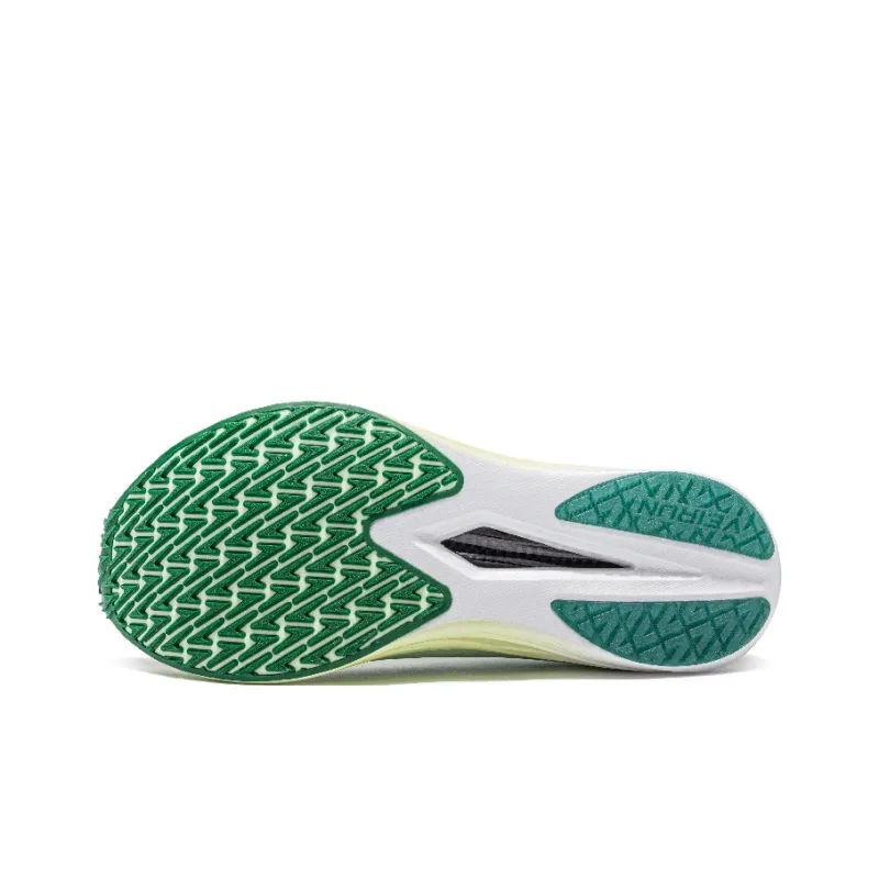 VICTORY LIGHT Abrasion Resistant Slip Resistant Low Top Carbon Plate Training Sprint Running Shoes Unisex Racing Green-4
