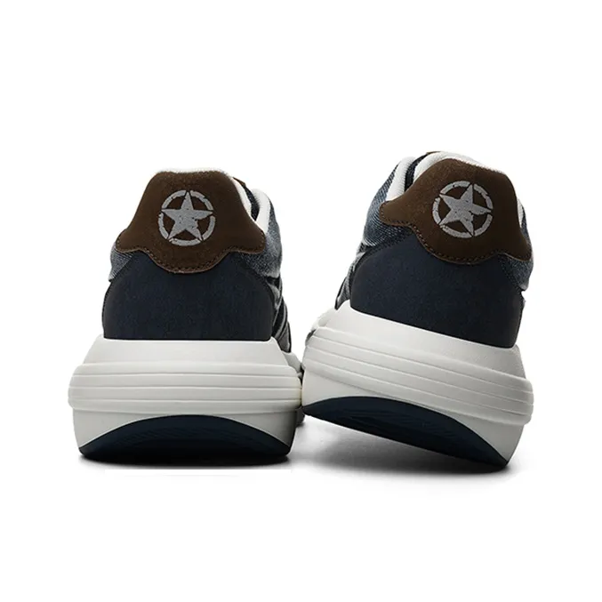 JEEP SPIRIT Anti-Slip Wear-Resistant Breathable Lightweight Height Increasing Low-Top Casual Shoes Men's Topaz Blue-3