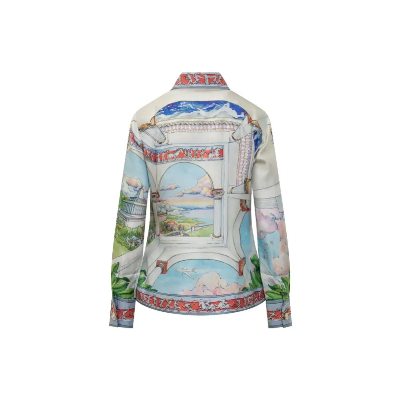 CASABLANCA Le Passage Satin Shirt-1