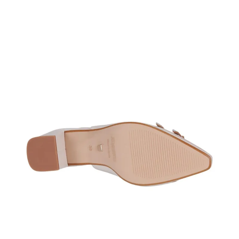 JB MARTIN Venerable Chunky Heel High Heels 6cm Women's White-6