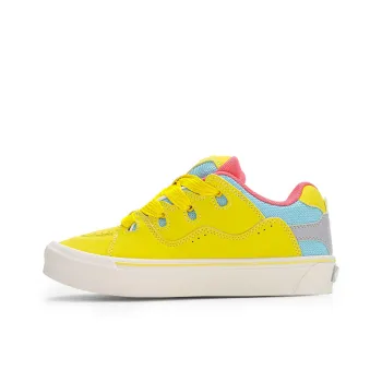 GLO BULL Anti-Slip And Wear-Resistant Breathable Low-Top Skateboard Shoes Unisex Yellow Blue Pink