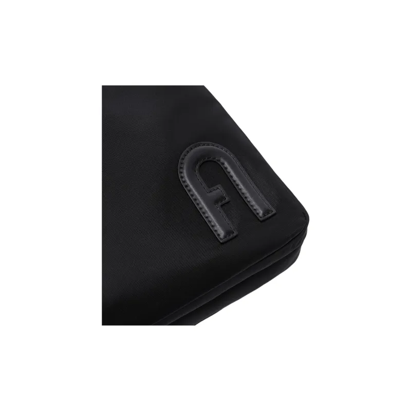 Furla Nylon Crossbody Bag Shoulder Bag Medium Size Men's Black-4