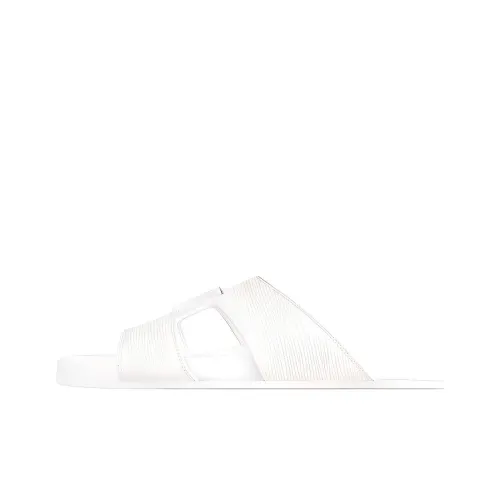 LOUIS VUITTON Rubber Sole Slide Slippers Men's White