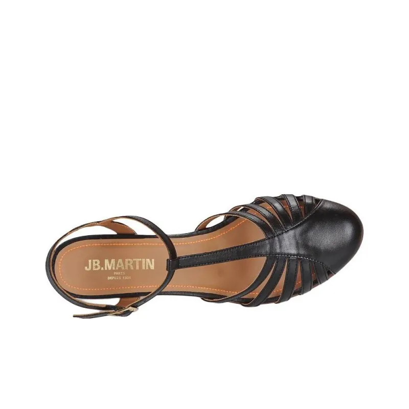 JB MARTIN 1Loyale Chunky Heel High Heels 8cm Women's Black-5