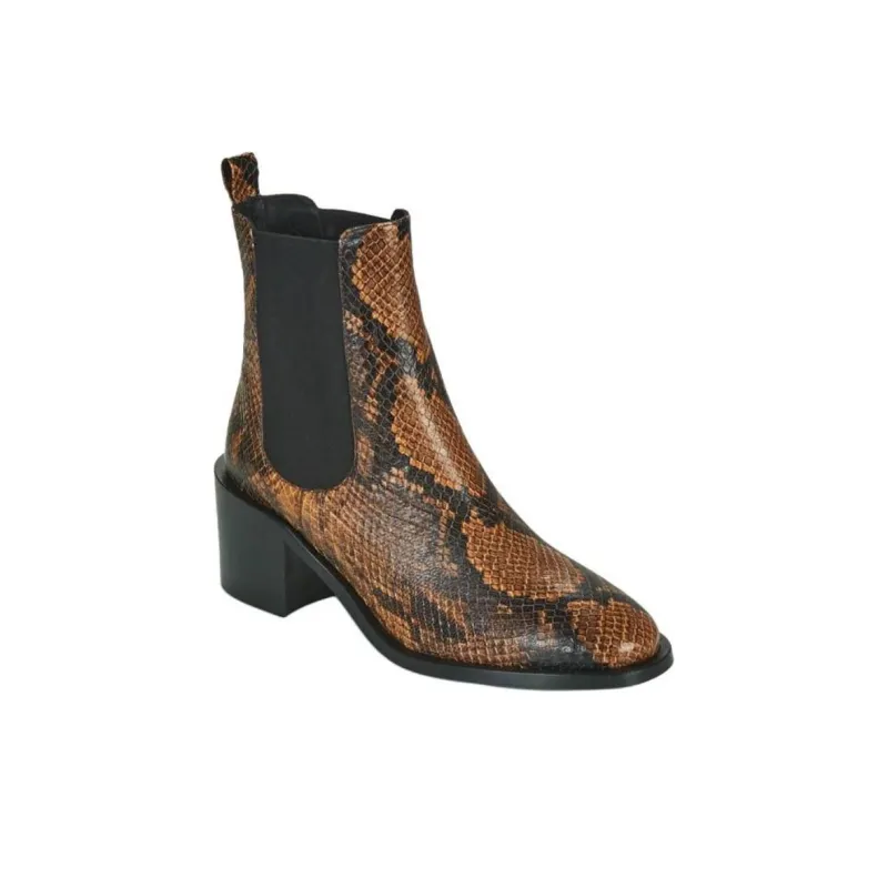 JB MARTIN Adele Short Chelsea Boots Women's Brown-3