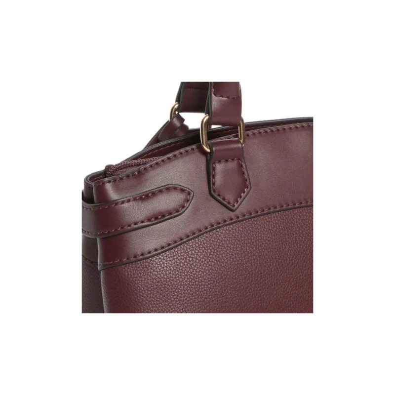 GUESS Artificial Leather Shoulder Bag Crossbody Bag Handbag Small Size Women's Burgundy-4