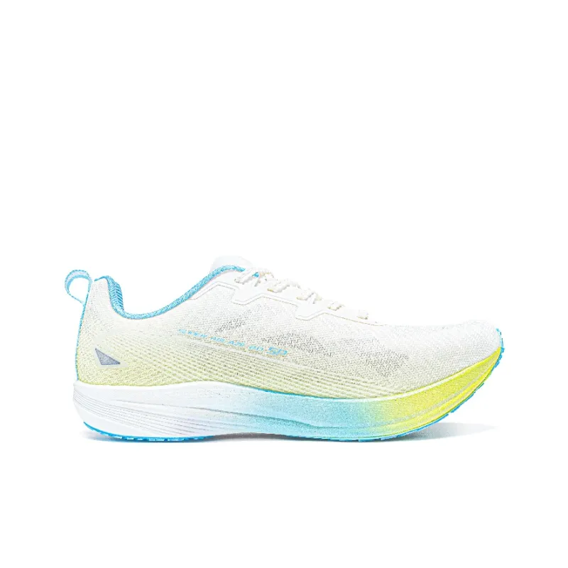 VICTORY LIGHT Anti Slip Wear Resistant Low Top Carbon Plate Sprint Training Running Shoes Unisex White Blue Green-1