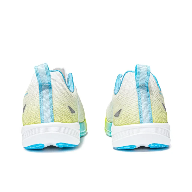 VICTORY LIGHT Anti Slip Wear Resistant Low Top Carbon Plate Sprint Training Running Shoes Unisex White Blue Green-3