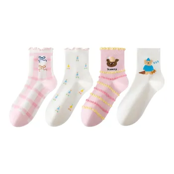 Caramella Mid Calf Socks Women's 4 Pack