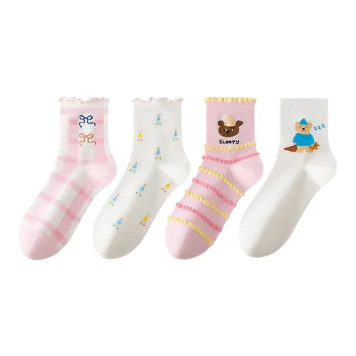 Caramella Mid Calf Socks Women's 4 Pack