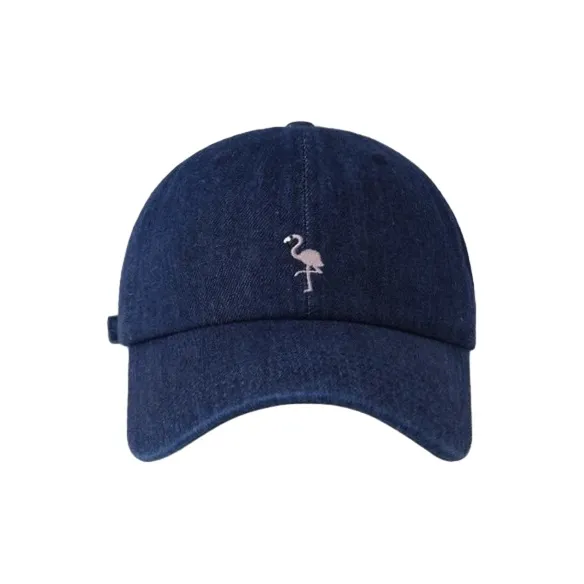 FREE RABBITⅡ Korean Style Washable Denim With Face-Visible Small Baseball Caps Unisex-2
